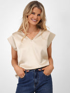 Kate & Pippa Freya Top In Champagne-Kate & Pippa Autumn/Winter Ladies Clothing