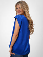 Kate & Pippa Freya Top In Royal Blue-Kate & Pippa Autumn/Winter Ladies Clothing