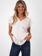 Kate & Pippa Freya Top In White-Kate & Pippa Autumn/Winter Ladies Clothing