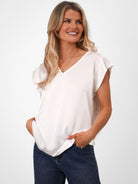 Kate & Pippa Freya Top In White-Kate & Pippa Autumn/Winter Ladies Clothing