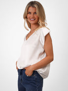 Kate & Pippa Freya Top In White-Kate & Pippa Autumn/Winter Ladies Clothing