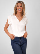 Kate & Pippa Freya Top In White-Kate & Pippa Autumn/Winter Ladies Clothing