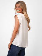 Kate & Pippa Freya Top In White-Kate & Pippa Autumn/Winter Ladies Clothing