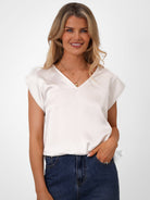 Kate & Pippa Freya Top In White-Kate & Pippa Autumn/Winter Ladies Clothing