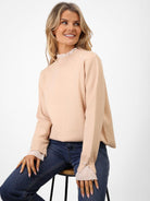 Kate & Pippa Gracie Knit Jumper In Beige-Kate & Pippa Autumn/Winter Ladies Clothing