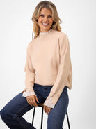 Kate & Pippa Gracie Knit Jumper In Beige-Kate & Pippa Autumn/Winter Ladies Clothing