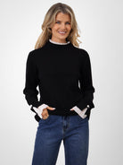 Kate & Pippa Gracie Knit Jumper In Black-Kate & Pippa Autumn/Winter Ladies Clothing