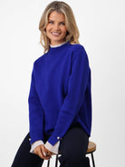 Kate & Pippa Gracie Knit Jumper In Blue-Kate & Pippa Autumn/Winter Ladies Clothing
