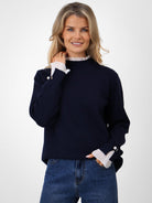 Kate & Pippa Gracie Knit Jumper In Navy-Kate & Pippa Autumn/Winter Ladies Clothing