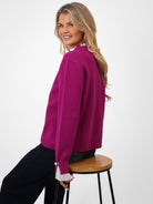 Kate & Pippa Gracie Knit Jumper In Plum-Kate & Pippa Autumn/Winter Ladies Clothing