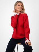 Kate & Pippa Gracie Knit Jumper In Red-Kate & Pippa Autumn/Winter Ladies Clothing
