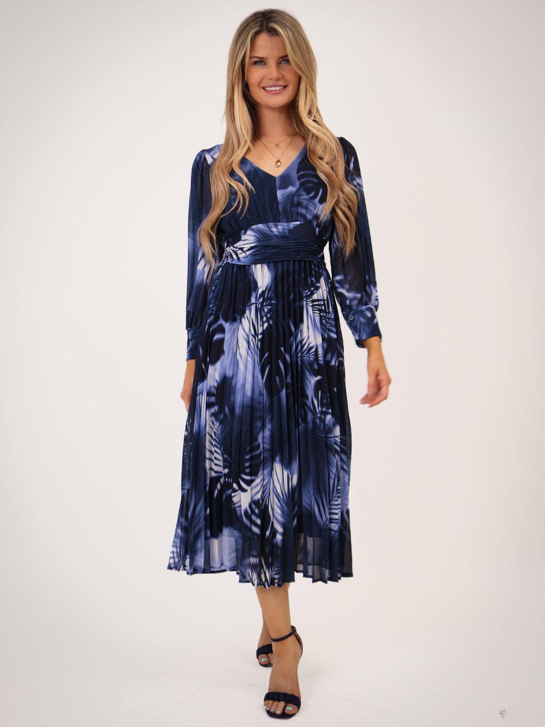 Kate & Pippa Hannah Dress In Navy Print-Kate & Pippa Autumn/Winter Ladies Clothing