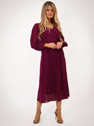 Kate & Pippa Hannah Dress In Plum-Kate & Pippa Autumn/Winter Ladies Clothing