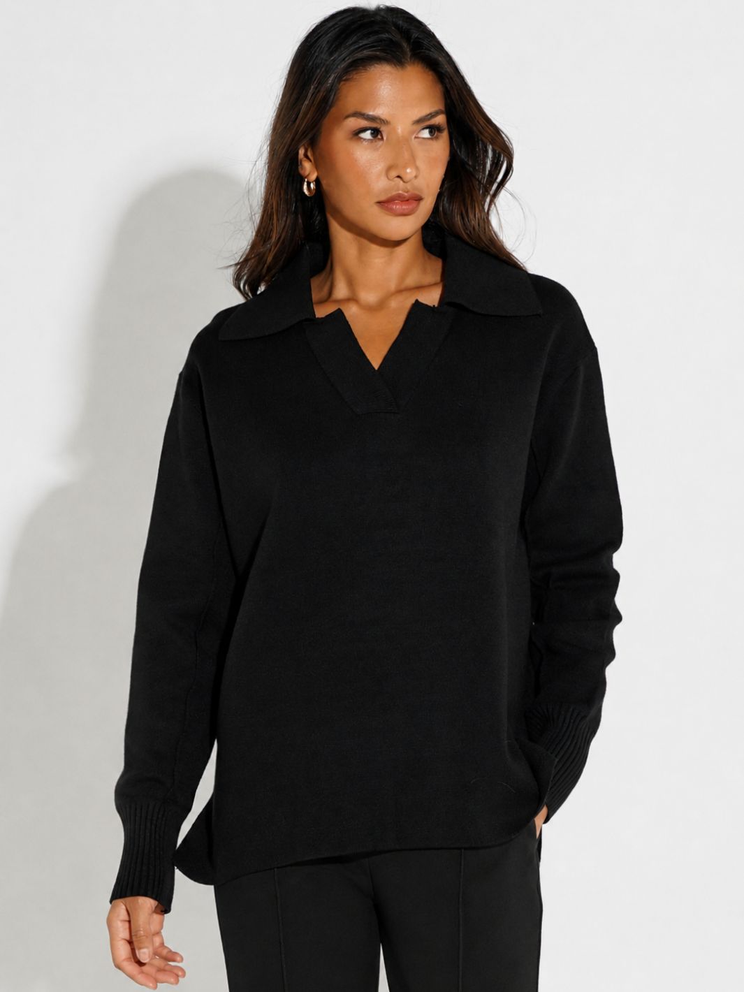 Kate & Pippa Jesse Knit Jumper In Black-Kate & Pippa