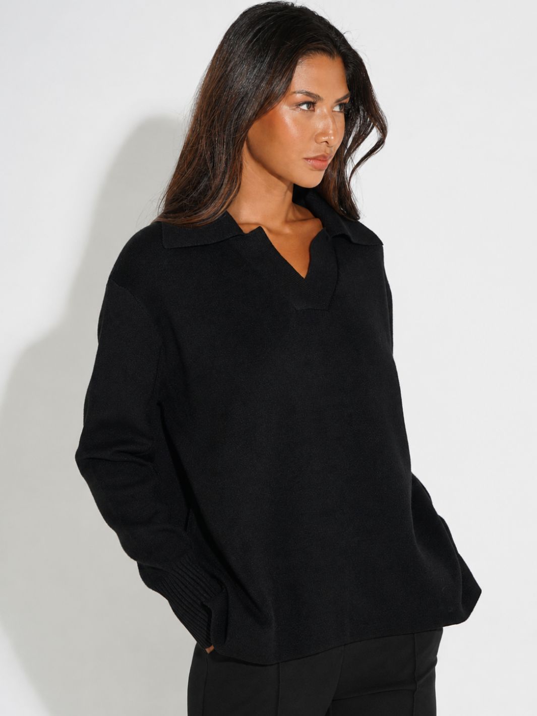 Kate & Pippa Jesse Knit Jumper In Black-Kate & Pippa