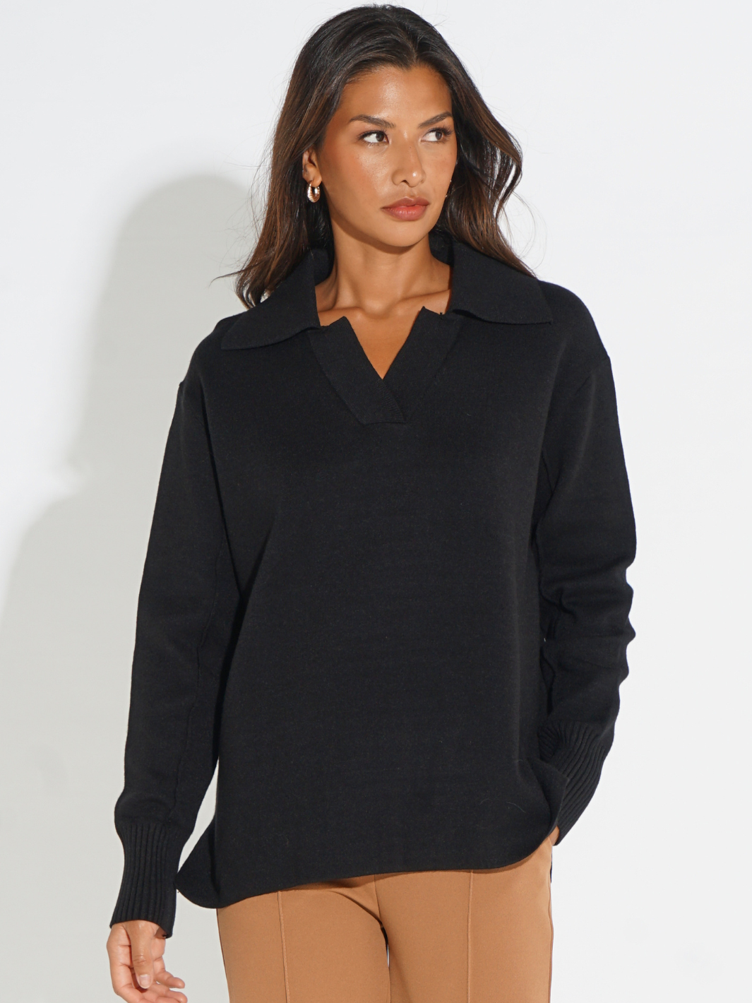 Kate & Pippa Jesse Knit Jumper In Black-Kate & Pippa
