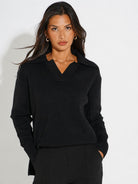 Kate & Pippa Jesse Knit Jumper In Black-Kate & Pippa