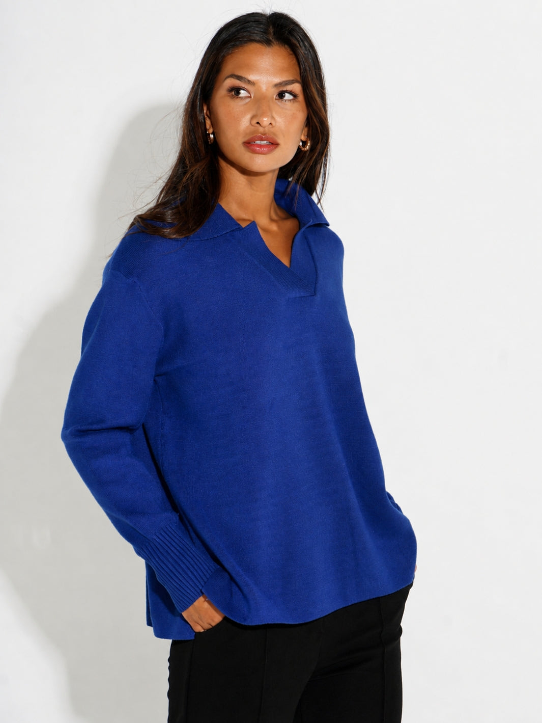 Kate & Pippa Jesse Knit Jumper In Blue-Kate & Pippa