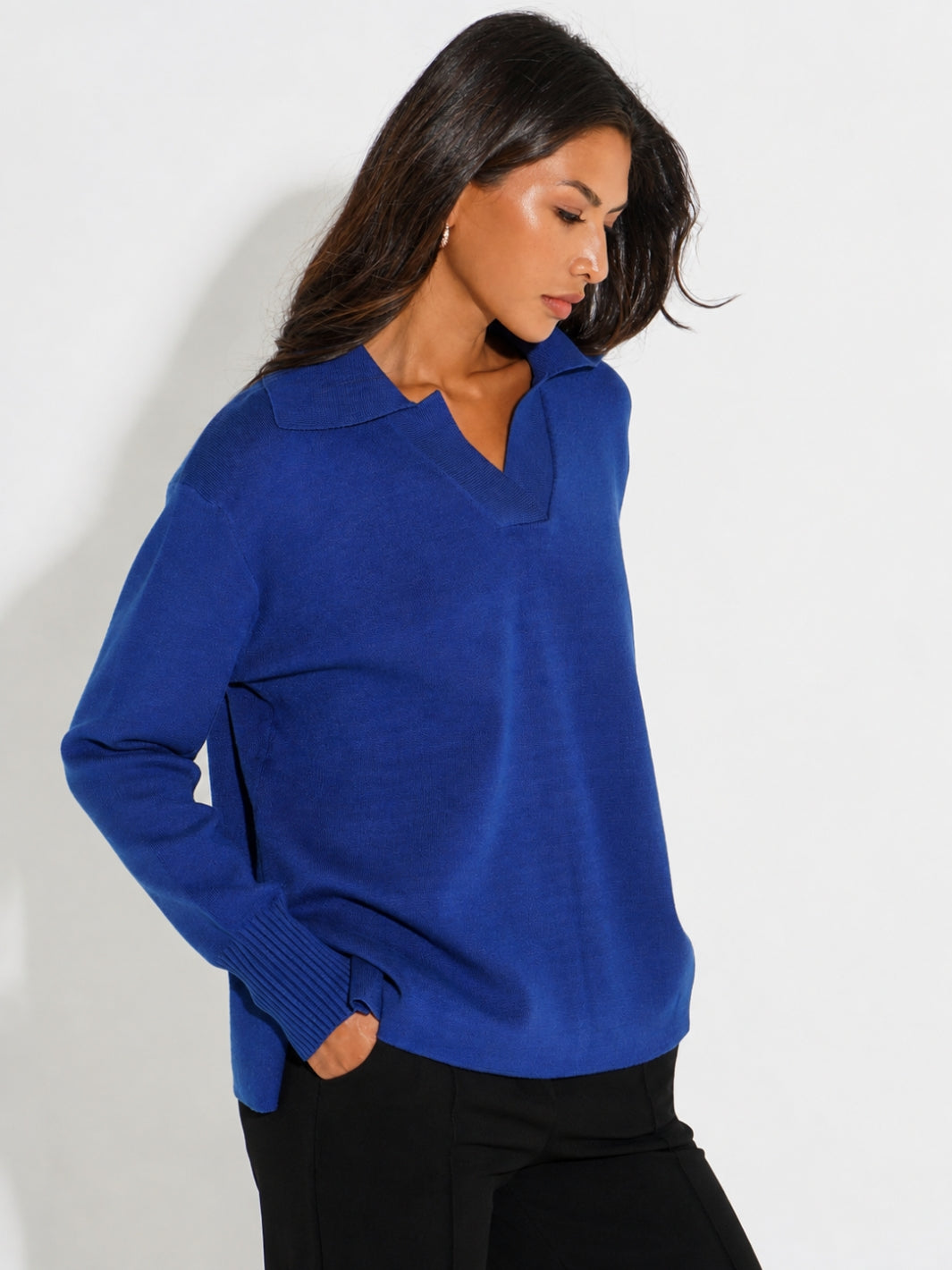 Kate & Pippa Jesse Knit Jumper In Blue-Kate & Pippa