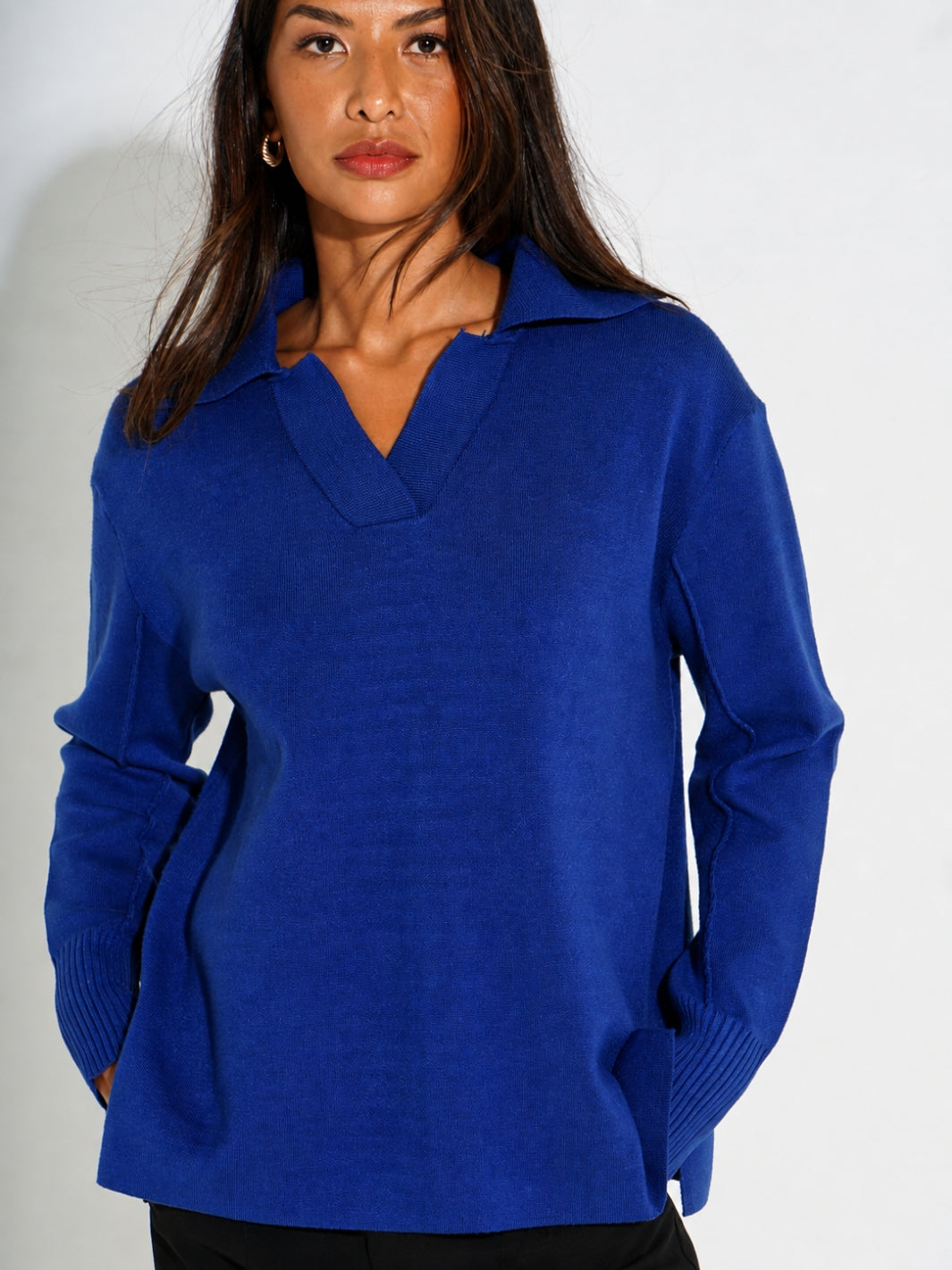 Kate & Pippa Jesse Knit Jumper In Blue-Kate & Pippa