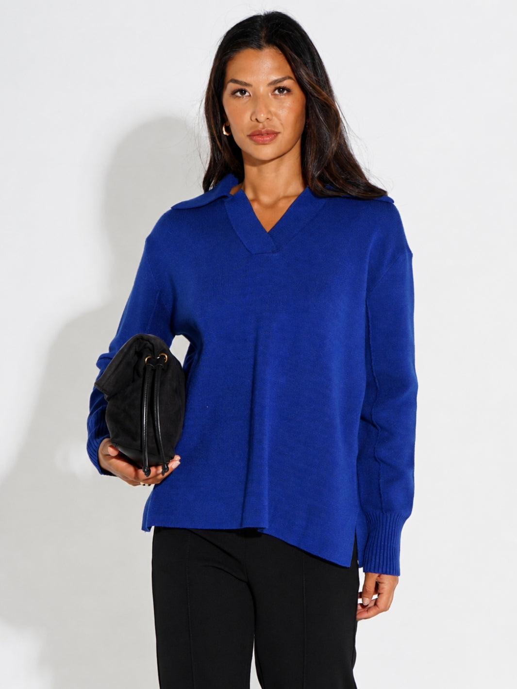 Kate & Pippa Jesse Knit Jumper In Blue-Kate & Pippa