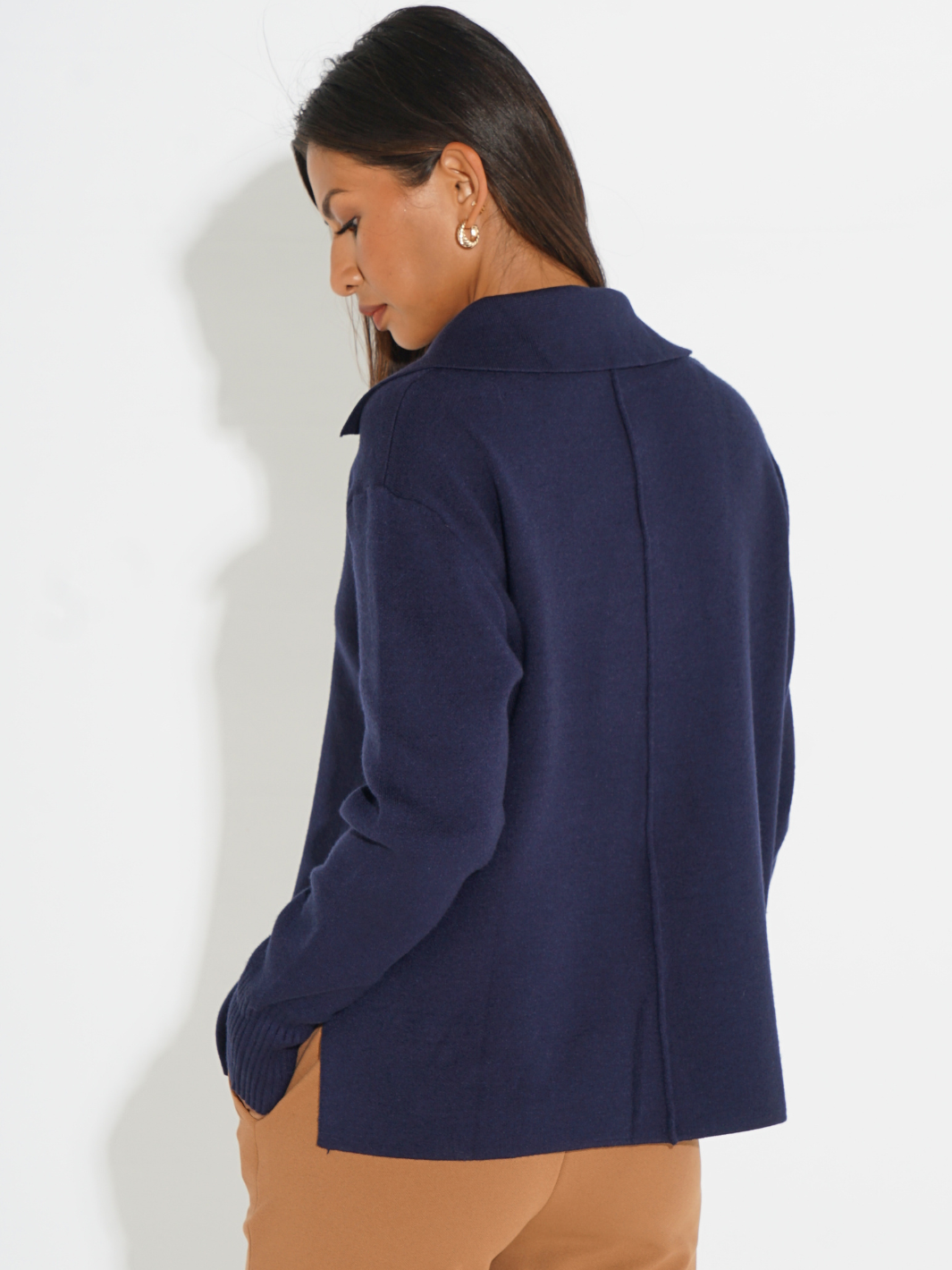 Kate & Pippa Jesse Knit Jumper In Navy-Kate & Pippa