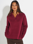 Kate & Pippa Jesse Knit Jumper In Plum-Kate & Pippa