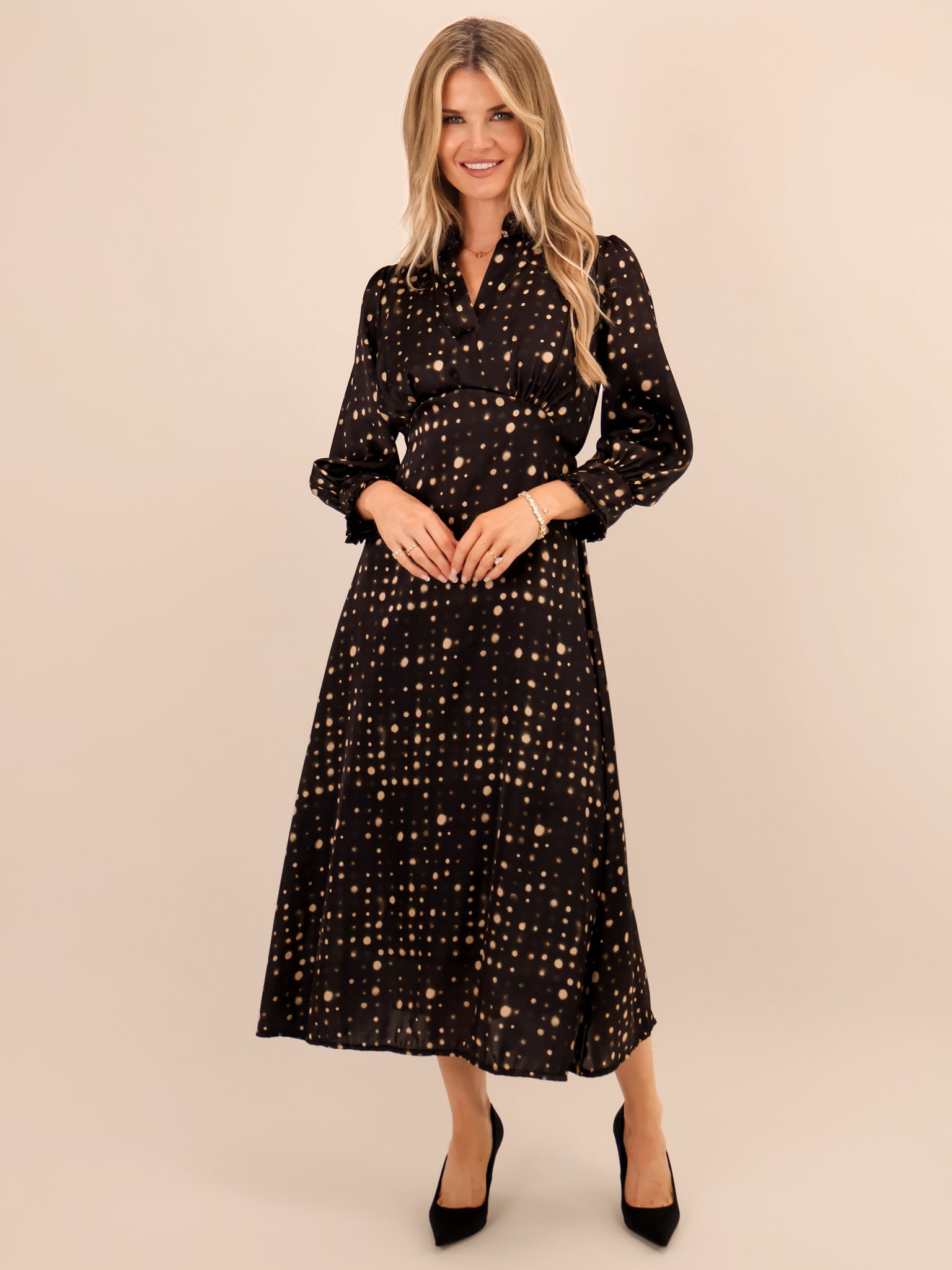 Kate & Pippa Kimber Midi Dress In Black-Kate & Pippa