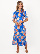 Kate & Pippa Kimber Midi Dress in Blue-Kate & Pippa
