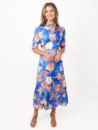 Kate & Pippa Kimber Midi Dress in Blue-Kate & Pippa