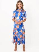 Kate & Pippa Kimber Midi Dress in Blue-Kate & Pippa