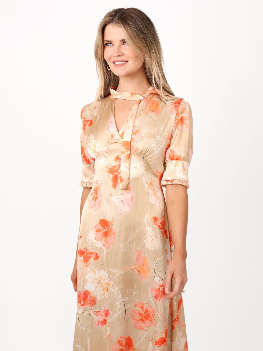 Kate & Pippa Kimber Midi Dress in Champagne-Kate & Pippa