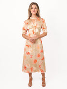 Kate & Pippa Kimber Midi Dress in Champagne-Kate & Pippa