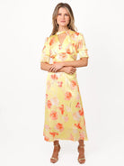 Kate & Pippa Kimber Midi Dress in Lemon-Kate & Pippa