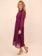 Kate & Pippa Kimi Midi Dress In Magenta-Kate & Pippa