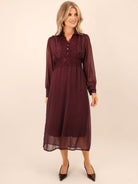 Kate & Pippa Kimi Midi Dress In Plum-Kate & Pippa