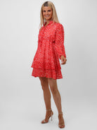 Kate & Pippa Latina Mini Dress In Coral-Kate & Pippa