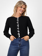 Kate & Pippa Lilah Cardigan In Black-Kate & Pippa Autumn/Winter Ladies Clothing