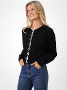 Kate & Pippa Lilah Cardigan In Black-Kate & Pippa Autumn/Winter Ladies Clothing