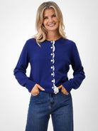 Kate & Pippa Lilah Cardigan In Blue-Kate & Pippa Autumn/Winter Ladies Clothing