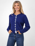 Kate & Pippa Lilah Cardigan In Blue-Kate & Pippa Autumn/Winter Ladies Clothing