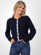 Kate & Pippa Lilah Cardigan In Navy-Kate & Pippa Autumn/Winter Ladies Clothing