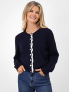 Kate & Pippa Lilah Cardigan In Navy-Kate & Pippa Autumn/Winter Ladies Clothing