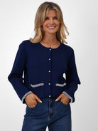 Kate & Pippa Luna Cardigan In Navy-Kate & Pippa Autumn/Winter Ladies Clothing