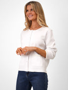 Kate & Pippa Luna Cardigan In White-Kate & Pippa Autumn/Winter Ladies Clothing