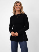 Kate & Pippa Margot Knit Top In Black-Kate & Pippa Autumn/Winter Ladies Clothing