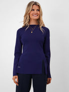 Kate & Pippa Margot Knit Top In Navy-Kate & Pippa Autumn/Winter Ladies Clothing