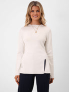 Kate & Pippa Margot Knit Top In Off-White-Kate & Pippa Autumn/Winter Ladies Clothing