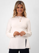 Kate & Pippa Margot Knit Top In Off-White-Kate & Pippa Autumn/Winter Ladies Clothing
