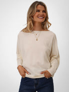 Kate & Pippa Milano Knit Jumper In Cream-Kate & Pippa Autumn/Winter Ladies Clothing